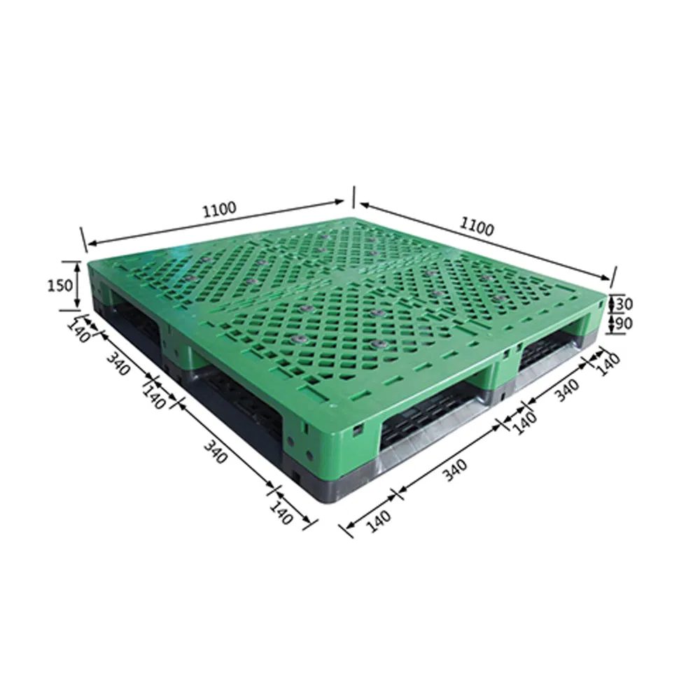 1111 Six Runner Heavy Duty Durable Virgin HDPE Plastic Pallet