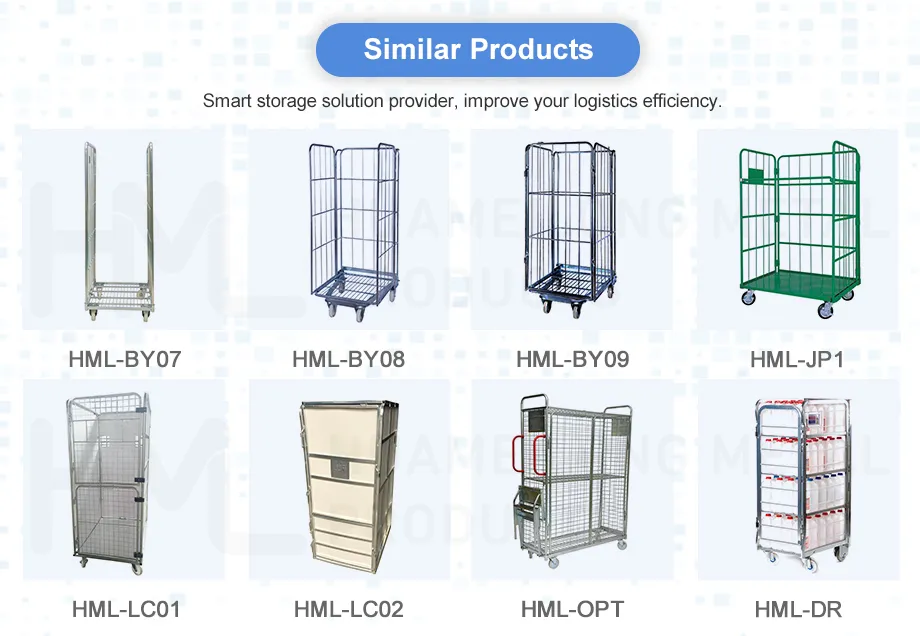 3 Sided Galvanized Warehouse Logistics Supermarket Storage Worktainer Roll Cage