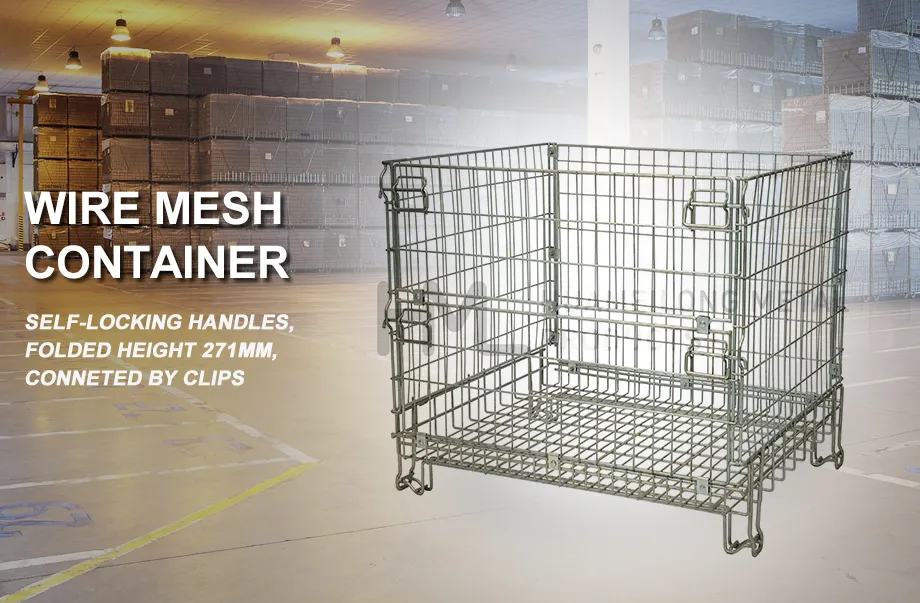 European High Quality Recycle Industrial Transport Faltbare Klappbare Container Gitterbox