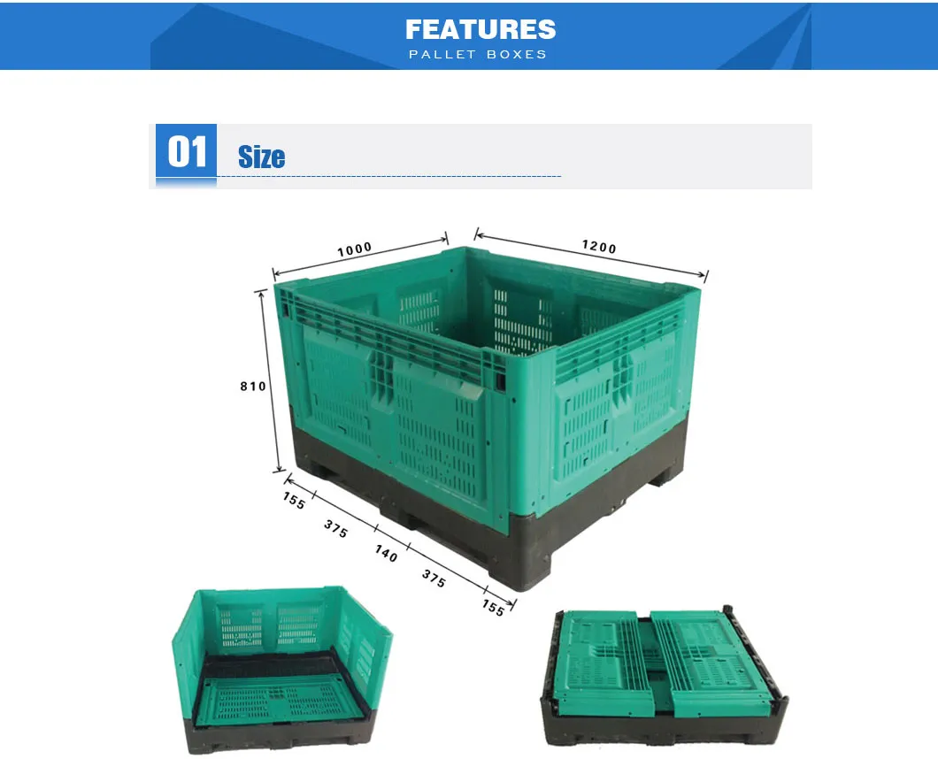 Food Grade Hygiene 700L Plastic Pallet Box for Sale
