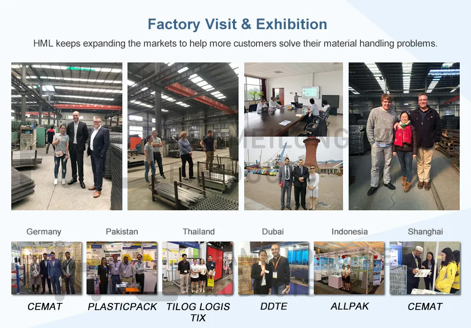 Returnable Welding Logistics Equipment Portable Metal Wire Mesh Pallet Cage