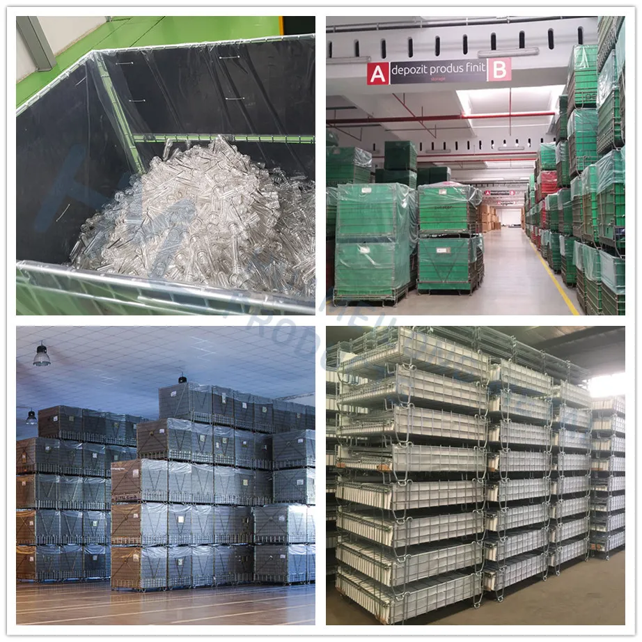 Rigid Palletized Pet Preform Storage Wire Mesh Containers with Forklift