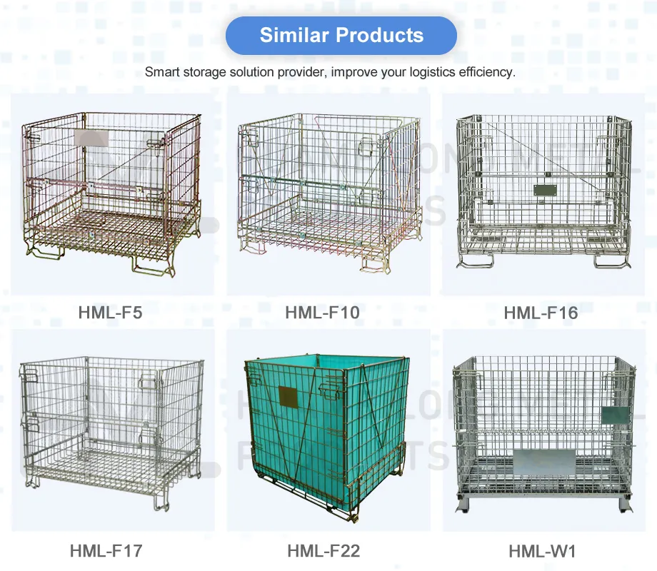 Welded Logistic Wine Storage Collapsible Foldable Wire Mesh Cage Container